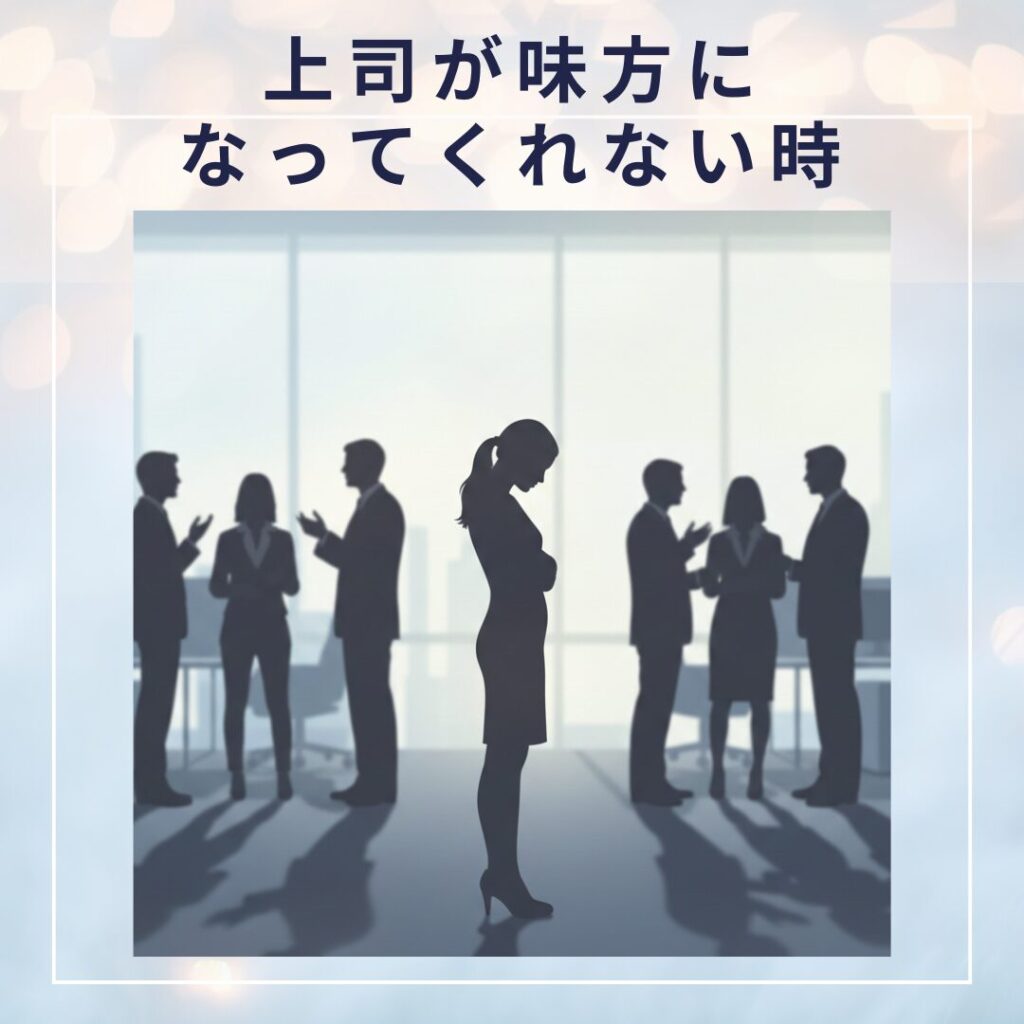 職場で孤立している派遣社員の女性のイラスト