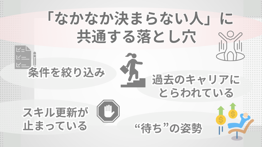 なかなか派遣の仕事が決まらない人の理由を表したイメージ画像