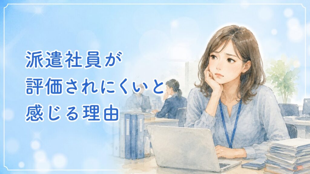 派遣社員が評価されにくいと感じる理由